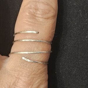Chic Silver Plated, Textured Ring